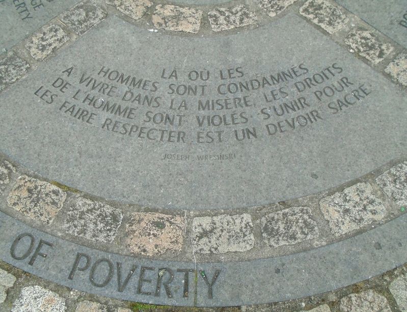 Human Rights and Poverty Stone Quote (French) Marker. Click for full size. Human Rights and Poverty Stone Quote (French) Marker image. Click for full size.