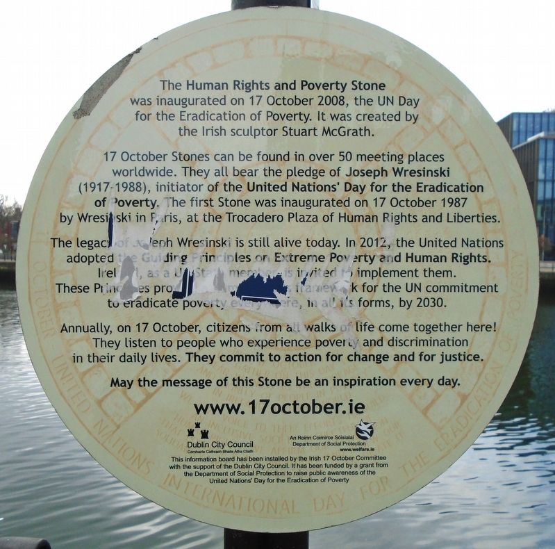 Human Rights and Poverty Stone Marker. Click for full size. Human Rights and Poverty Stone Marker image. Click for full size.