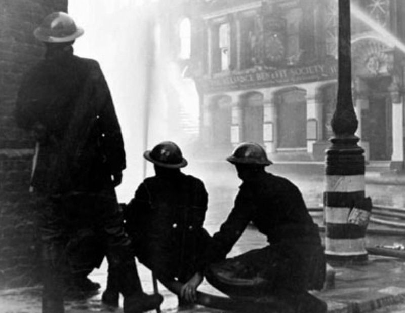 Firefighters of the Second World War image. Click for more information.