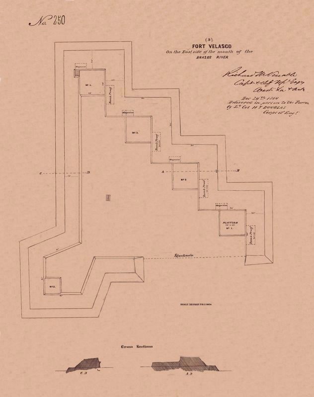 Civil War Fort Velasco image. Click for full size.