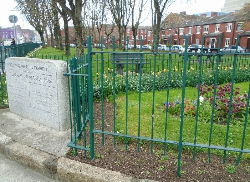 Pairc Elizabeth O'Farrell Park and Marker. Click for full size. Pairc Elizabeth O'Farrell Park and Marker image. Click for full size.