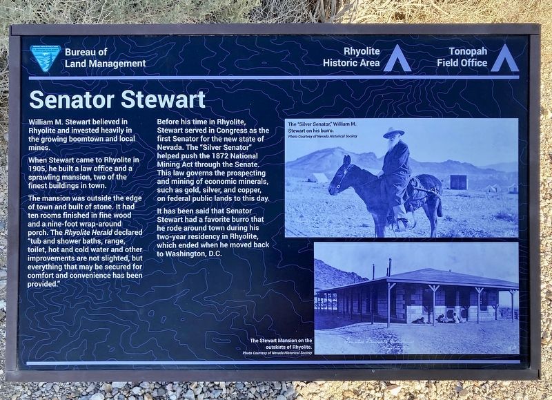 Senator Stewart Marker. Click for full size. Senator Stewart Marker image. Click for full size.