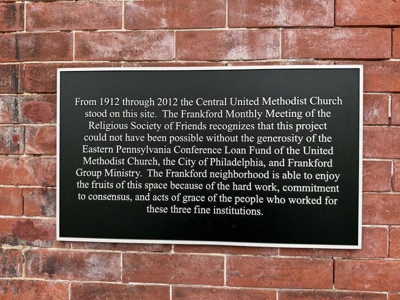 Frankford Friends School Marker. Click for full size. Frankford Friends School Marker image. Click for full size.