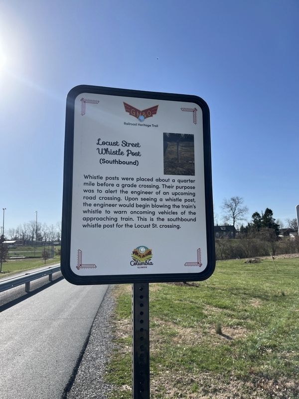 Locust Street Marker. Click for full size. Locust Street Marker image. Click for full size.