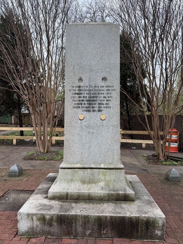 Pennsylvania Railroad Veterans Memorial. Click for full size. Pennsylvania Railroad Veterans Memorial image. Click for full size.