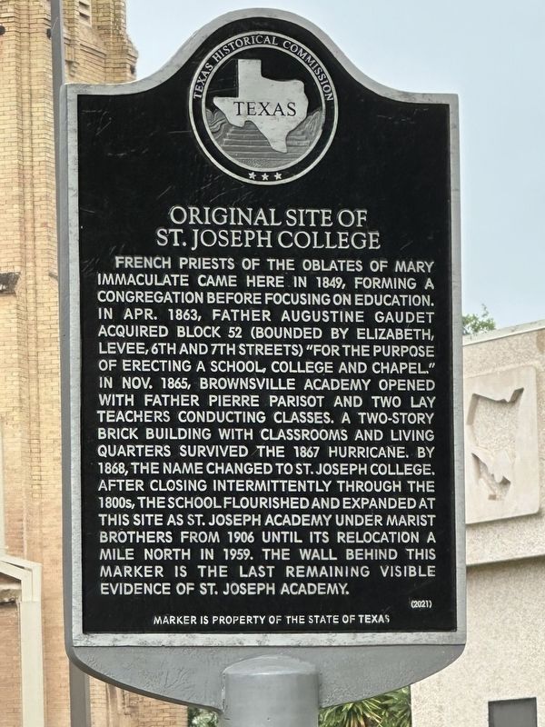 Original Site of St. Joseph College Marker image. Click for full size.