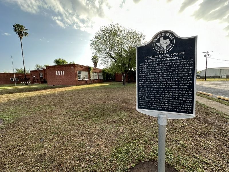 Edward Burleson Raymond Marker. Click for full size. Edward Burleson Raymond Marker image. Click for full size.