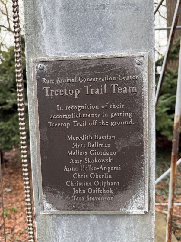 Dedication plaque for the Treetop Trail Team. Click for full size. Dedication plaque for the Treetop Trail Team image. Click for full size.