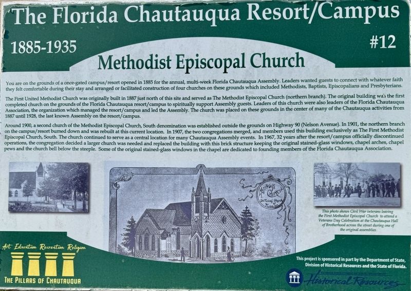 Methodist Episcopal Church Marker. Click for full size. Methodist Episcopal Church Marker image. Click for full size.