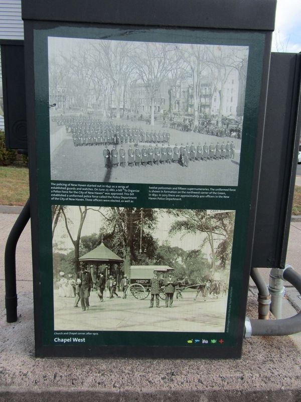 Police Department of New Haven Marker. Click for full size. Police Department of New Haven Marker image. Click for full size.
