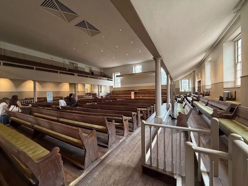 The inside of the Arch Street Meeting House sanctuary. Click for full size. The inside of the Arch Street Meeting House sanctuary image. Click for full size.
