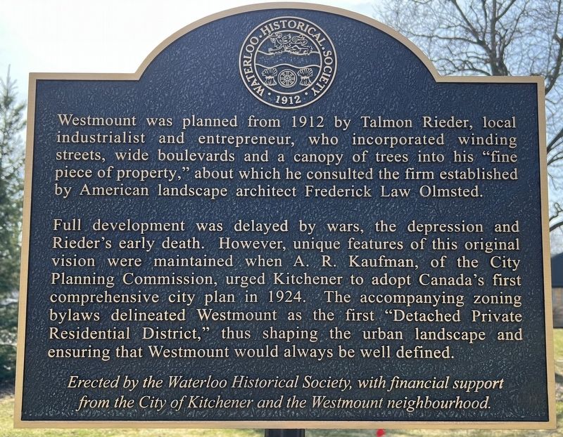 Westmount Marker. Click for full size. Westmount Marker image. Click for full size.
