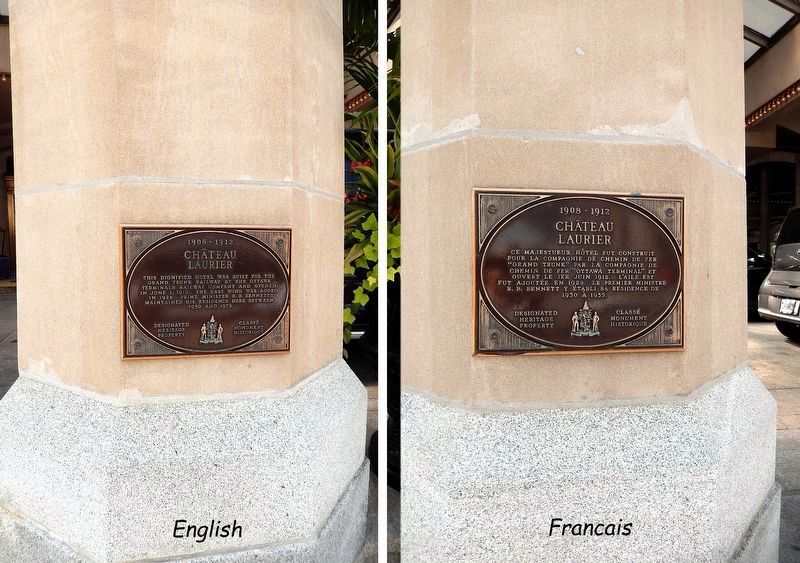 Château Laurier Marker(s). Click for full size. Château Laurier Marker(s) image. Click for full size.