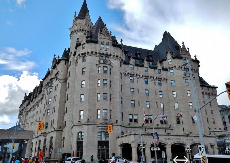 Château Laurier (<i>south/front elevation</i>). Click for full size. Château Laurier (<i>south/front elevation</i>) image. Click for full size.