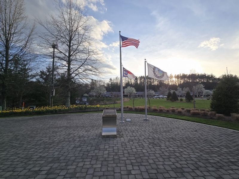 Full view of Space Shuttle Columbia/ Watauga County Veterans Memorial image. Click for full size.