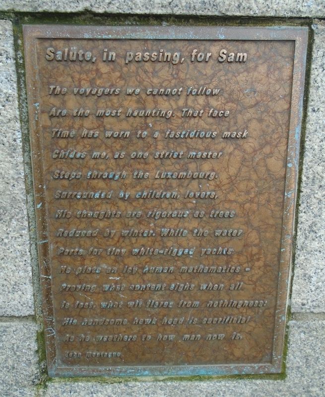 Samuel Beckett Bridge Quotations Marker image. Click for full size.