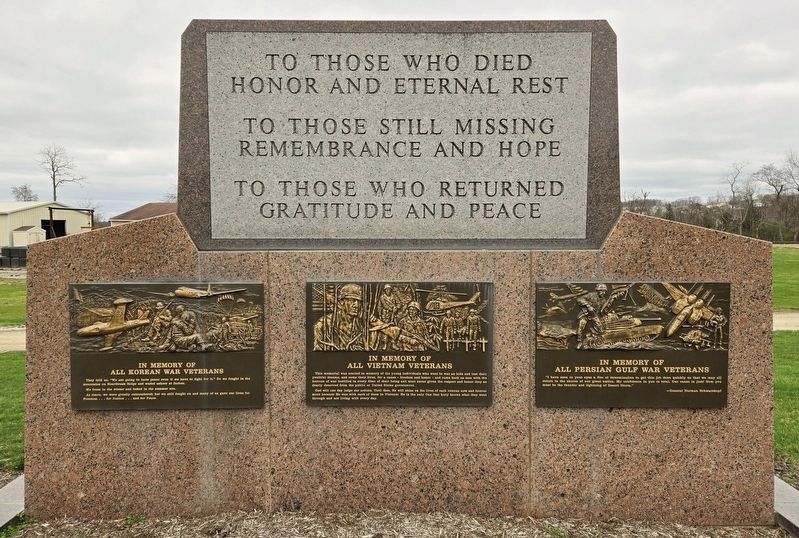 Westmoreland County Memorial Park Veterans Monument image. Click for full size.