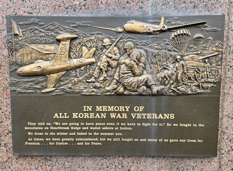 Korean War Veterans Plaque image. Click for full size.
