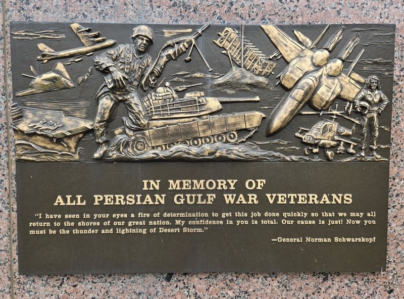 Persian Gulf War Veterans Plaque image. Click for full size.