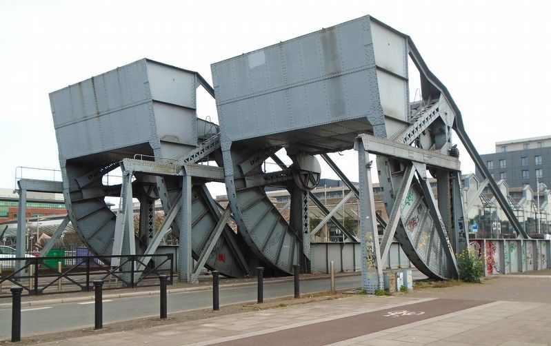 Scherzer Bridges/Droichid Scherzer at George's Dock. Click for full size. Scherzer Bridges/Droichid Scherzer at George's Dock image. Click for full size.