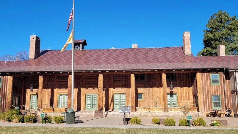 The view of the Fuller Lodge with new marker image. Click for full size.