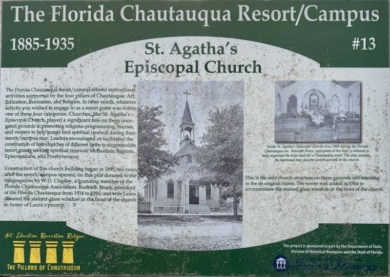 St. Agatha’s Episcopal Church Marker. Click for full size. St. Agatha’s Episcopal Church Marker image. Click for full size.