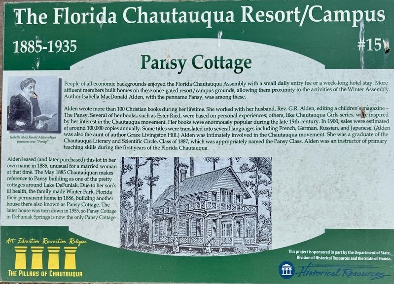 Pansy Cottage Marker. Click for full size. Pansy Cottage Marker image. Click for full size.