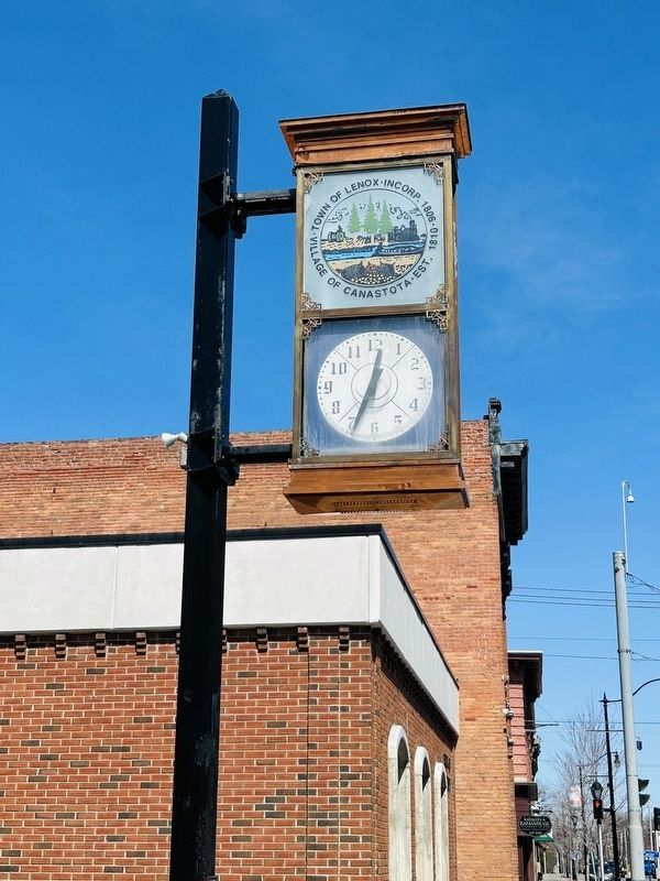 Clock in front of the Town of Lenox building.. Click for full size. Clock in front of the Town of Lenox building. image. Click for full size.