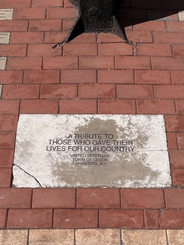 Lenox Veterans Memorial. Click for full size. Lenox Veterans Memorial image. Click for full size.