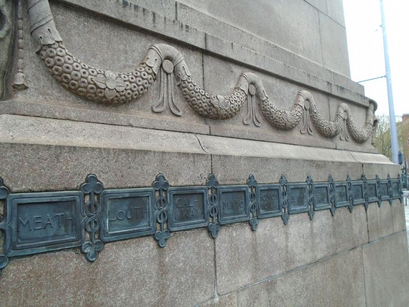 Irish County Panels on Parnell Monument Base. Click for full size. Irish County Panels on Parnell Monument Base image. Click for full size.