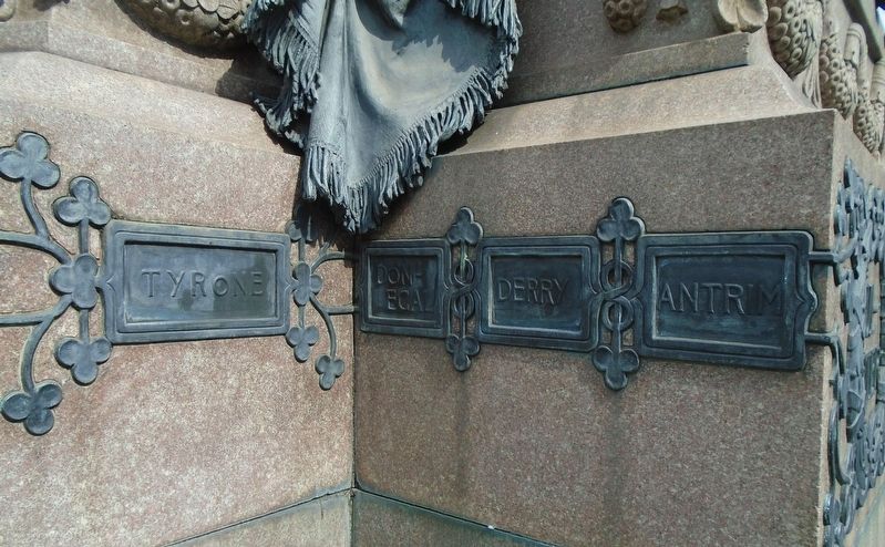Irish County Panels on Parnell Monument Base. Click for full size. Irish County Panels on Parnell Monument Base image. Click for full size.