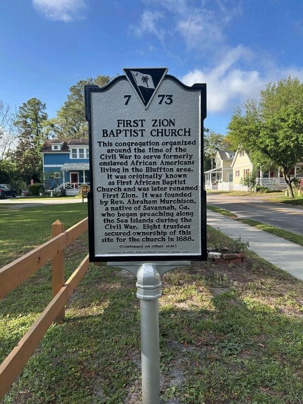 First Zion Baptist Church Marker. Click for full size. First Zion Baptist Church Marker image. Click for full size.