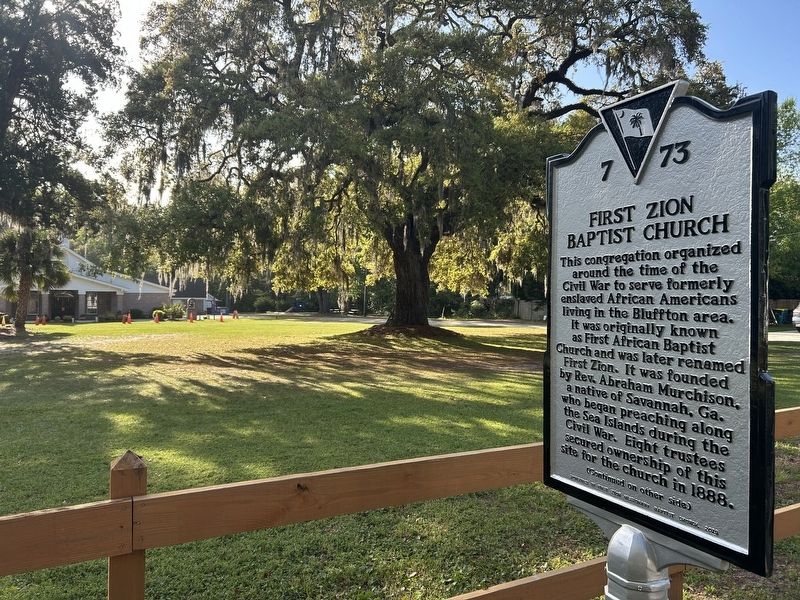 First Zion Baptist Church Marker. Click for full size. First Zion Baptist Church Marker image. Click for full size.