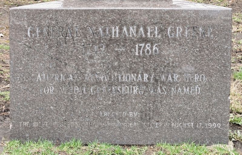 General Nathanael Greene Marker. Click for full size. General Nathanael Greene Marker image. Click for full size.