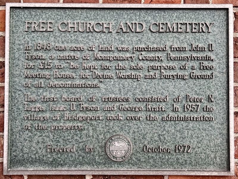 Free Church and Cemetery Marker. Click for full size. Free Church and Cemetery Marker image. Click for full size.