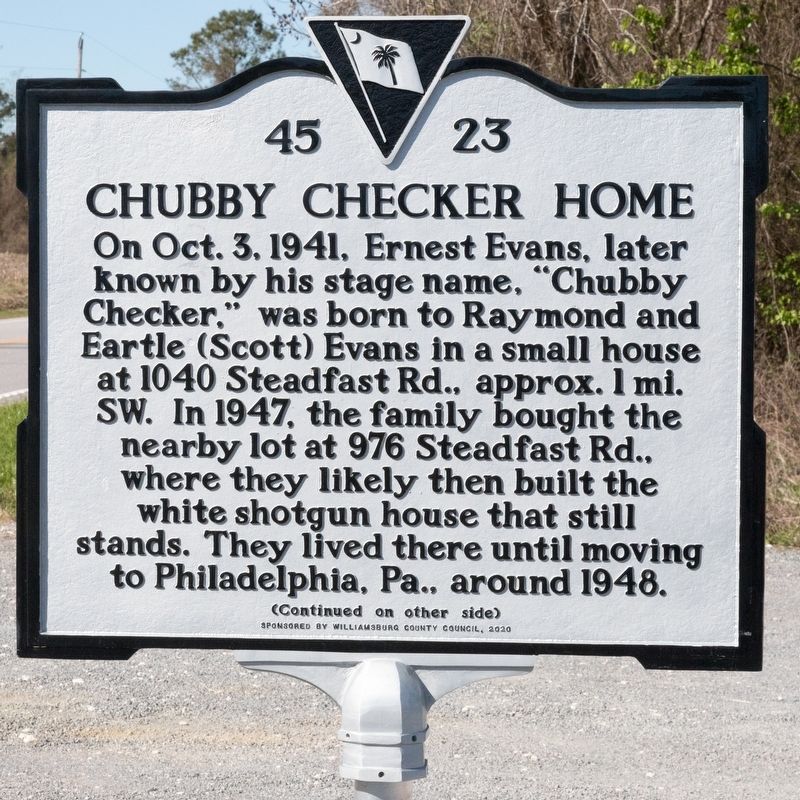 Chubby Checker Home Marker, Side One. Click for full size. Chubby Checker Home Marker, Side One image. Click for full size.