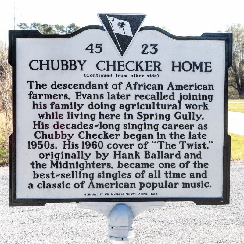 Chubby Checker Home Marker, Side Two. Click for full size. Chubby Checker Home Marker, Side Two image. Click for full size.