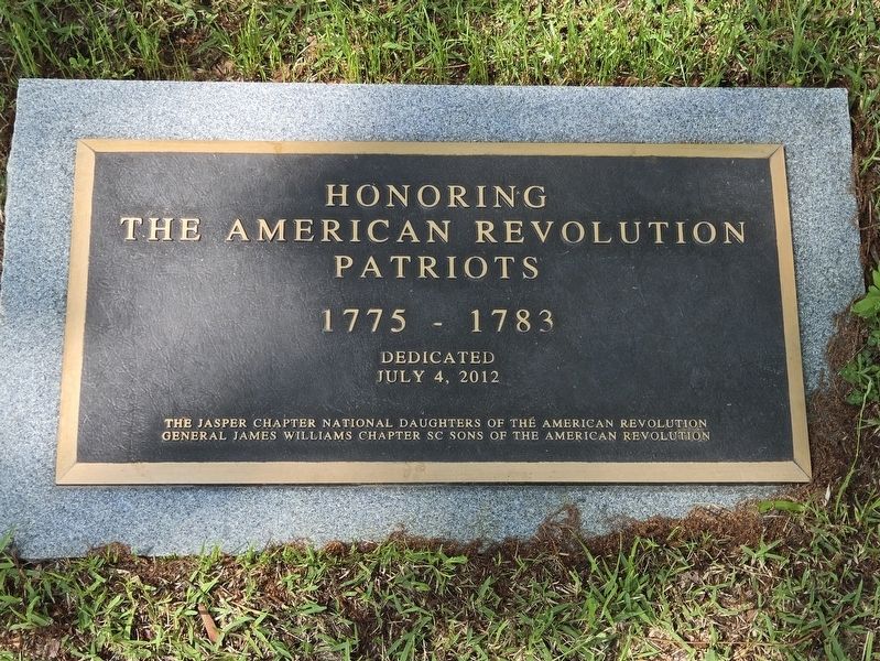 Honoring the American Revolution Patriots Marker. Click for full size. Honoring the American Revolution Patriots Marker image. Click for full size.