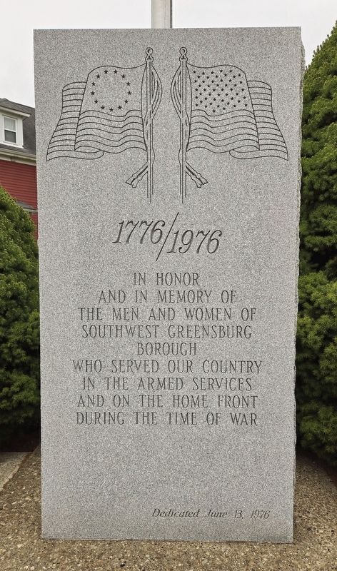 Southwest Greensburg Veterans Memorial. Click for full size. Southwest Greensburg Veterans Memorial image. Click for full size.