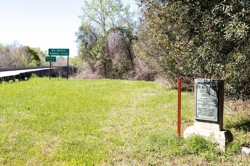 W. H. Andrews Memorial Bridge Marker. Click for full size. W. H. Andrews Memorial Bridge Marker image. Click for full size.