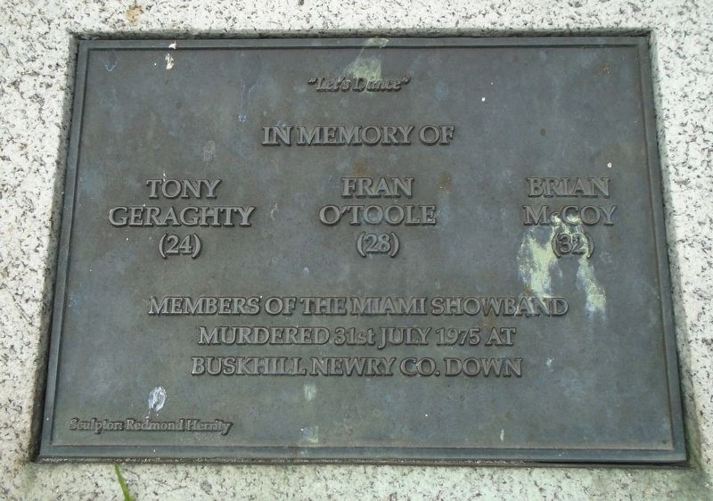 Miami Showband Murders Marker. Click for full size. Miami Showband Murders Marker image. Click for full size.