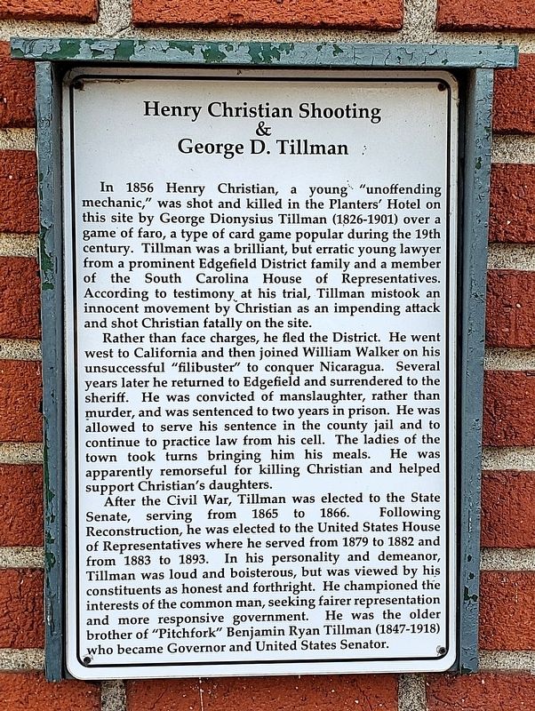 Henry Christian Shooting & George D. Tillman Marker image. Click for full size.
