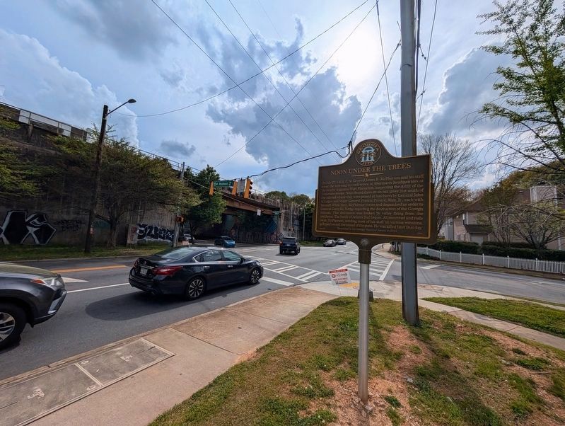 Noon Under the Trees Marker re-erected Dec 2024. Click for full size. Noon Under the Trees Marker re-erected Dec 2024 image. Click for full size.