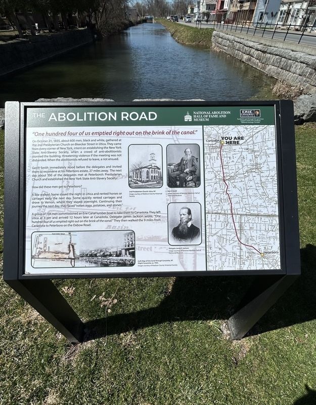 The Abolition Road Marker. Click for full size. The Abolition Road Marker image. Click for full size.