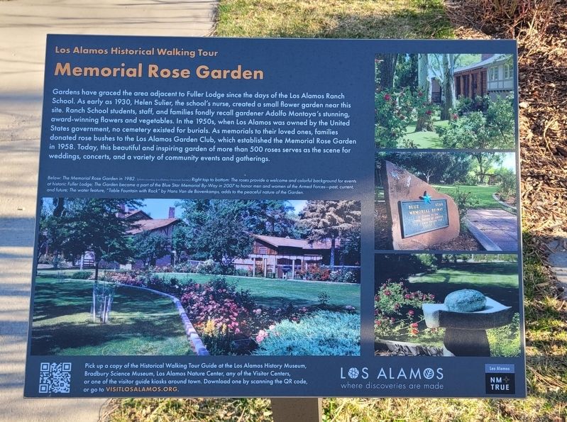 Memorial Rose Garden Marker image. Click for full size.