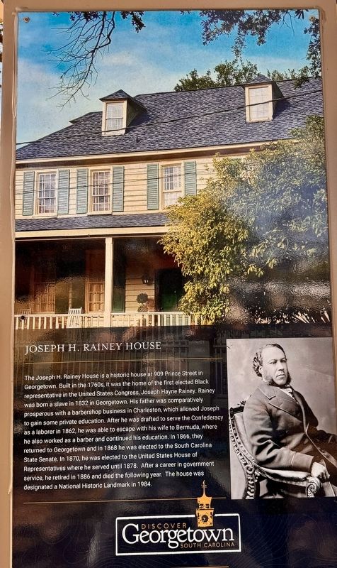 Joseph H. Rainey House Marker. Click for full size. Joseph H. Rainey House Marker image. Click for full size.