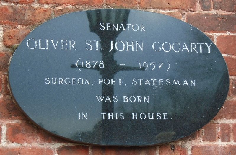 Senator Oliver St. John Gogarty Marker image. Click for full size.
