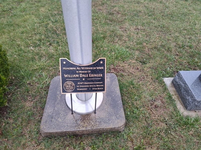 World War II Veterans Memorial Marker image. Click for full size.