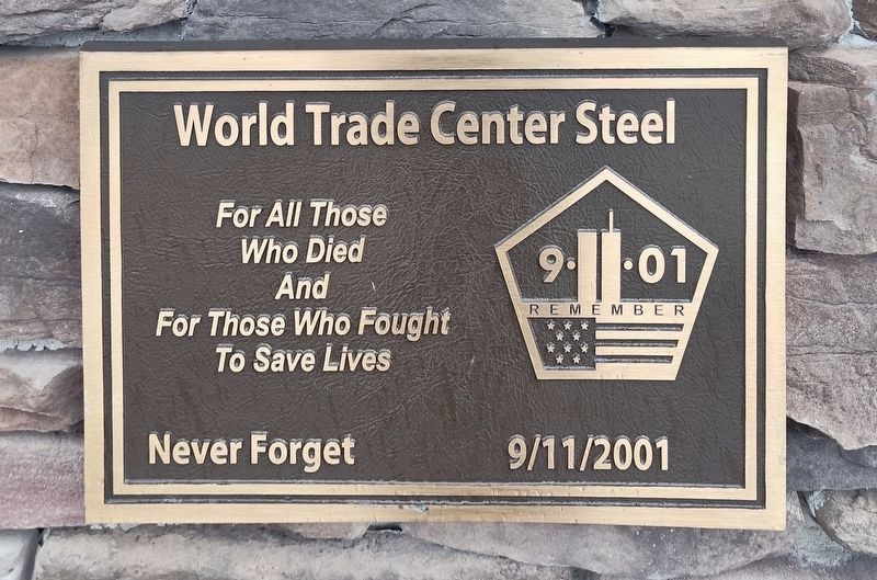 World Trade Center Steel Marker image. Click for full size.