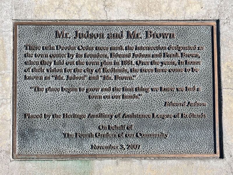 Mr. Judson and Mr. Brown Marker image. Click for full size.